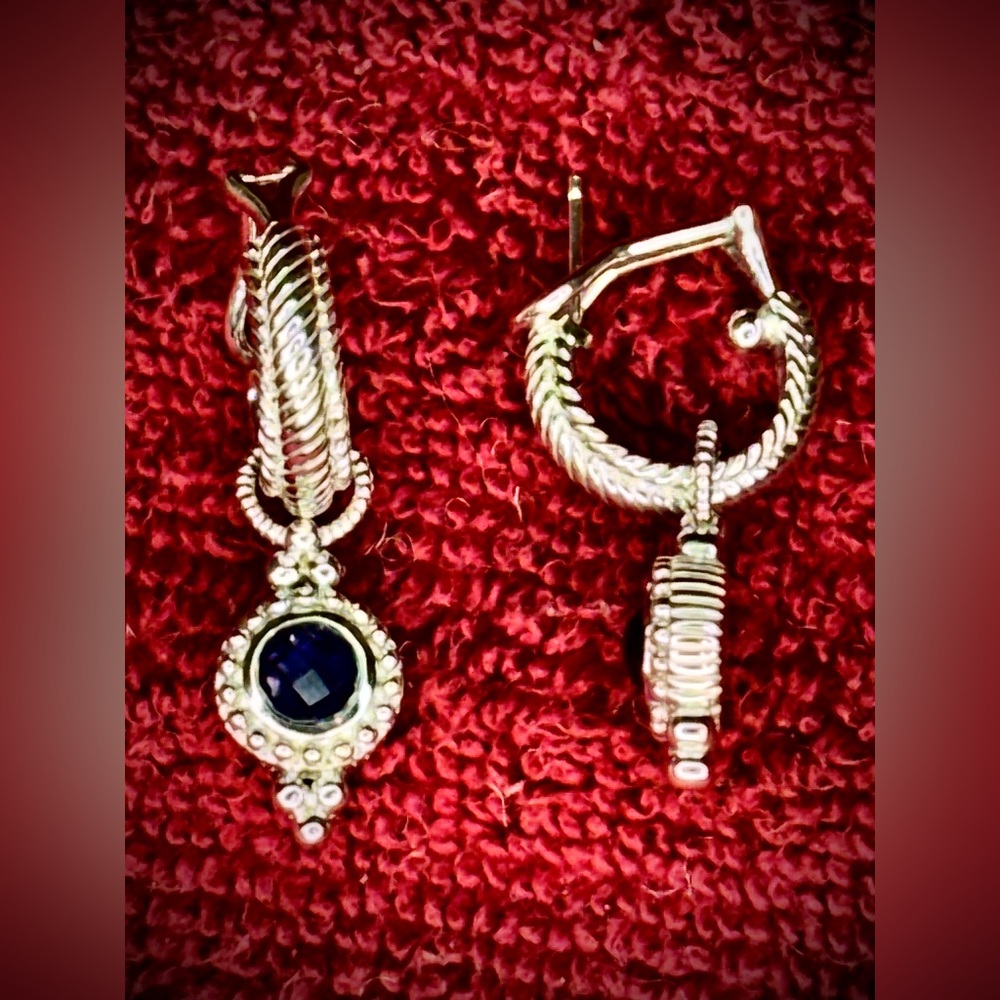 Judith Ripka 925 Sterling Silver Drop Earrings item#0108